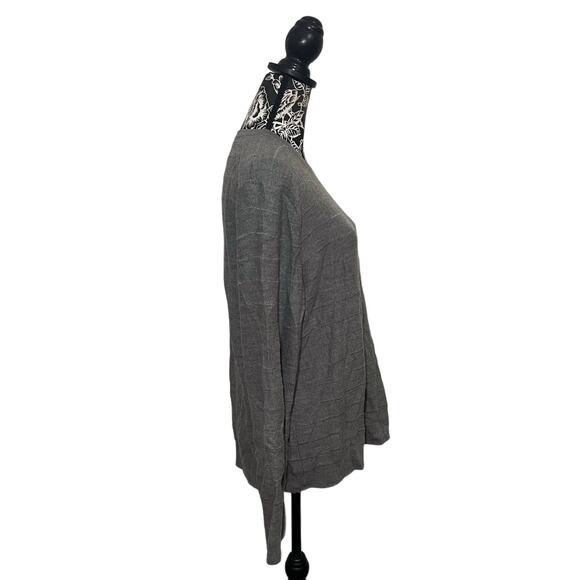 Saks Fifth Avenue Sweater 100% Merino Wool Textured Knit Pullover Gray Size XL - Picture 6 of 8